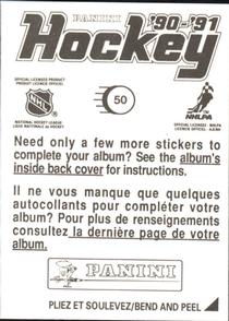 1990-91 Panini Hockey Stickers #50 Petr Svoboda Back