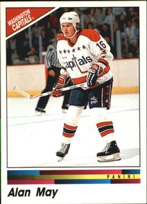 1990-91 Panini Hockey Stickers #160 Alan May Front