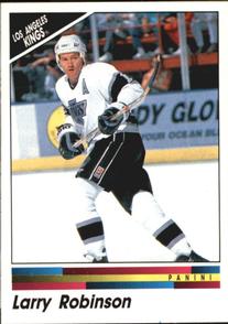 1990-91 Panini Hockey Stickers #244 Larry Robinson Front