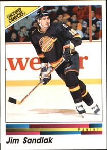 1990-91 Panini Hockey Stickers #306 Jim Sandlak Front