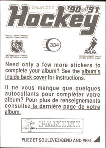1990-91 Panini Hockey Stickers #334 Sergei Makarov Back