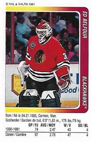1991-92 Panini Hockey Stickers #9 Ed Belfour Front
