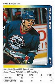 1991-92 Panini Hockey Stickers #73 Dave McLlwain Front