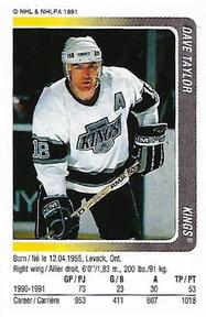1991-92 Panini Hockey Stickers #89 Dave Taylor Front
