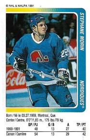 1991-92 Panini Hockey Stickers #263 Stephane Morin Front