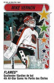 1991-92 Panini Hockey Stickers #328 Mike Vernon Front