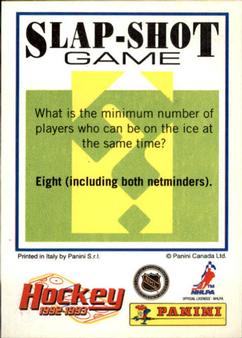 1992-93 Panini Hockey Stickers #3 Ed Belfour Back