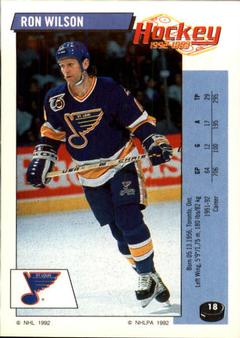 1992-93 Panini Hockey Stickers #18 Ron Wilson Front