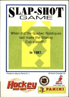 1992-93 Panini Hockey Stickers #22 Craig Janney Back