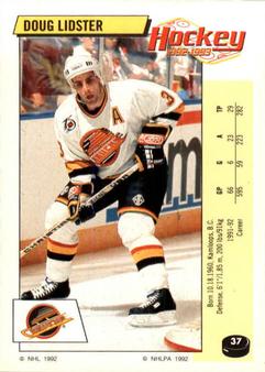1992-93 Panini Hockey Stickers #37 Doug Lidster Front