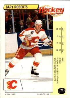 1992-93 Panini Hockey Stickers #45 Gary Roberts Front