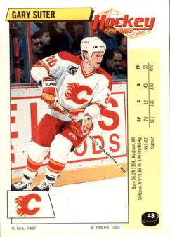 1992-93 Panini Hockey Stickers #48 Gary Suter Front