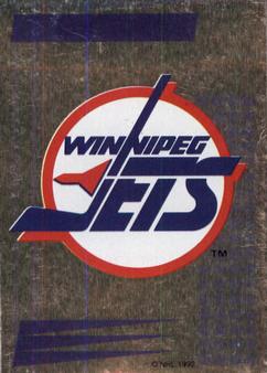 1992-93 Panini Hockey Stickers #50 Winnipeg Jets Logo Front