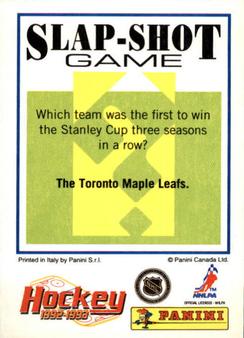 1992-93 Panini Hockey Stickers #64 Wayne Gretzky Back