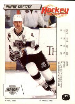 1992-93 Panini Hockey Stickers #64 Wayne Gretzky Front