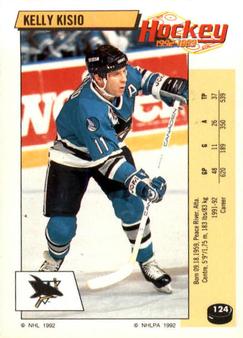 1992-93 Panini Hockey Stickers #124 Kelly Kisio Front