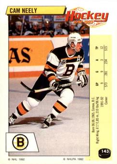 1992-93 Panini Hockey Stickers #143 Cam Neely Front