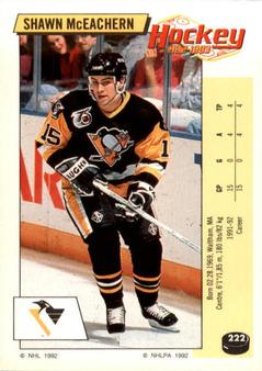 1992-93 Panini Hockey Stickers #222 Shawn McEachern Front
