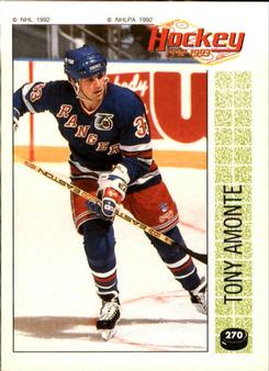 1992-93 Panini Hockey Stickers #270 Tony Amonte Front