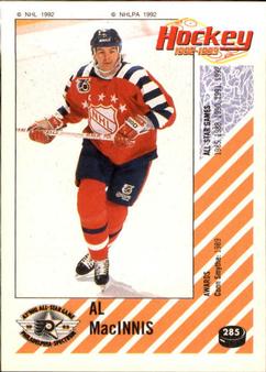 1992-93 Panini Hockey Stickers #285 Al MacInnis Front