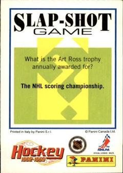 1992-93 Panini Hockey Stickers #287 Wayne Gretzky Back