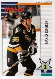 1993-94 Panini Hockey Stickers #136 Mario Lemieux Front