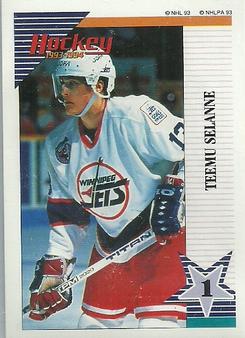 1993-94 Panini Hockey Stickers #142 Teemu Selanne Front