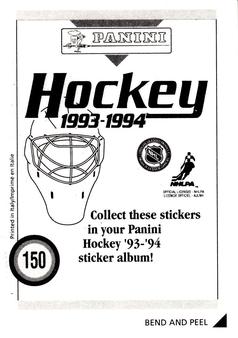 1993-94 Panini Hockey Stickers #150 Stephane Matteau Back