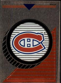 1993-94 Panini Hockey Stickers #12 Montreal Canadiens Logo Front