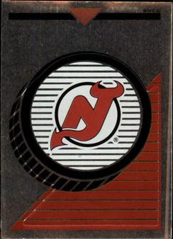 1993-94 Panini Hockey Stickers #34 New Jersey Devils Logo Front