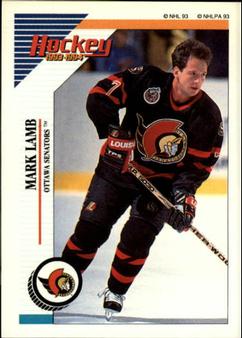 1993-94 Panini Hockey Stickers #117 Mark Lamb Front