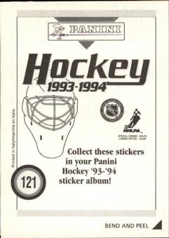 1993-94 Panini Hockey Stickers #121 Peter Sidorkiewicz Back