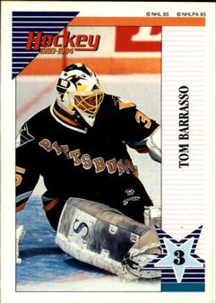 1993-94 Panini Hockey Stickers #141 Tom Barrasso Front