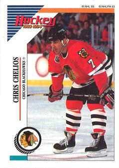 1993-94 Panini Hockey Stickers #153 Chris Chelios Front