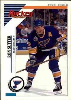 1993-94 Panini Hockey Stickers #161 Ron Sutter Front