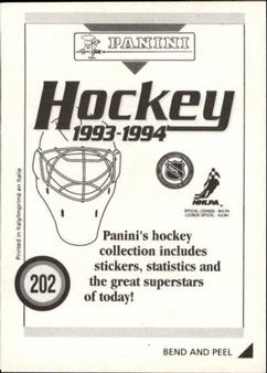 1993-94 Panini Hockey Stickers #202 Jari Kurri Back