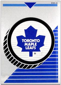 1993-94 Panini Hockey Stickers #222 Toronto Maple Leafs Logo Front