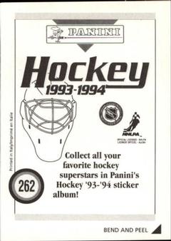 1993-94 Panini Hockey Stickers #262 Mike Sullivan Back