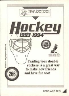 1993-94 Panini Hockey Stickers #266 Dallas Stars Logo Back