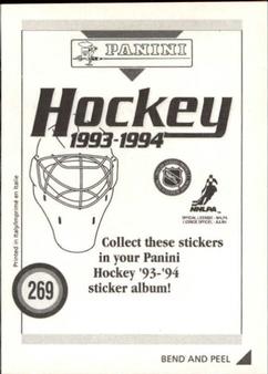1993-94 Panini Hockey Stickers #269 Dave Gagner Back