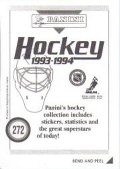 1993-94 Panini Hockey Stickers #272 Neal Broten Back