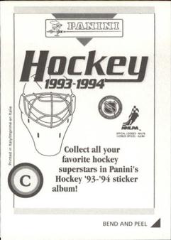 1993-94 Panini Hockey Stickers #C Kevin Hatcher Back