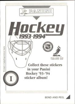 1993-94 Panini Hockey Stickers #I Mark Messier Back