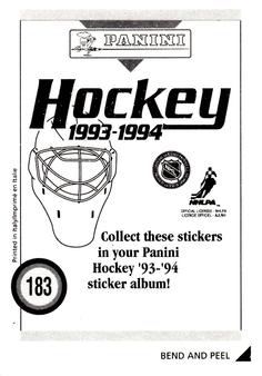 1993-94 Panini Hockey Stickers #183 Sergei Makarov Back