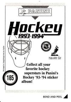 1993-94 Panini Hockey Stickers #185 Joel Otto Back