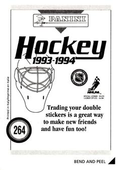 1993-94 Panini Hockey Stickers #264 Doug Wilson Back