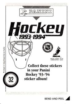 1993-94 Panini Hockey Stickers #32 Al Iafrate Back