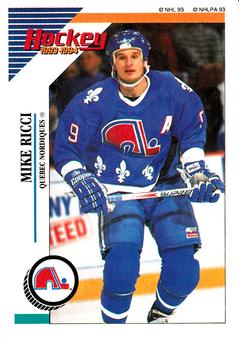 1993-94 Panini Hockey Stickers #69 Mike Ricci Front