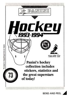 1993-94 Panini Hockey Stickers #73 Scott Young Back