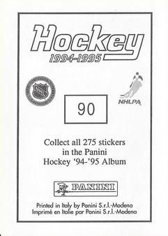 1994-95 Panini Hockey Stickers #90 Mike Richter Back